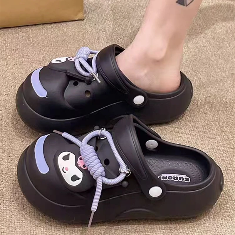 

Детские тапочки с мультяшной витой веревкой, модная летняя обувь из ЭВА, нескользящие домашние тапочки с мягкой толстой подошвой, синие, розовые, размер 230-250