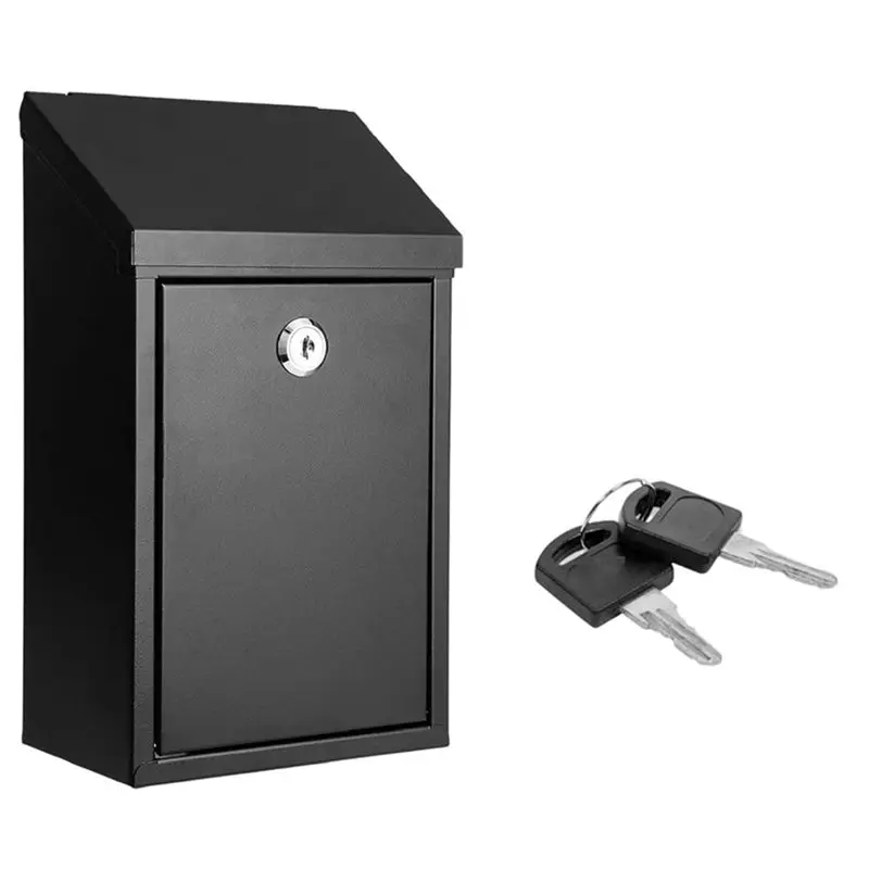 FAST-Metal Suggestion Box With Slot And Lock-Cash Drop Box For Money-Comment And Ballot Voting Box-Donation Box