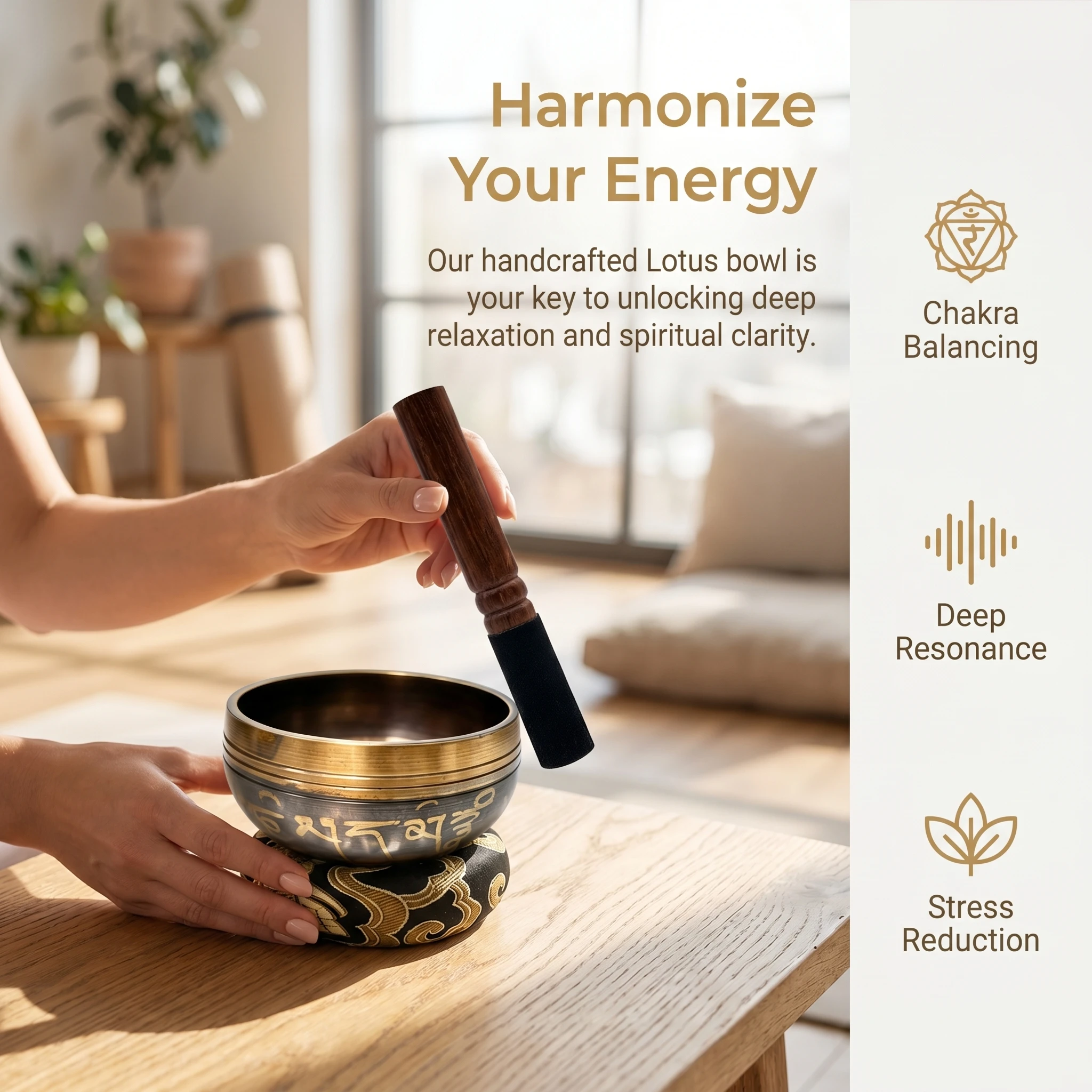 Miwayer ロータス チベット シンギングボウルセット、 - Yoga Fitness Outfit のレビューと価格