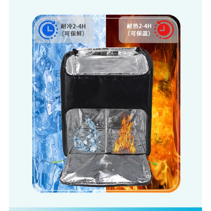 Motorcycle Cooler Backpack Reusable Portable Large Thermal Insulated Waterproof Food Delivery Rider Storage Bag