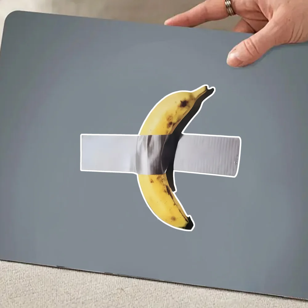 2-Pack 13x12cm, 3D Effect Banana Funny Waterproof Vinyl Car Decal, Exterior Decorative Accessories, Used for Car, Motorcycle