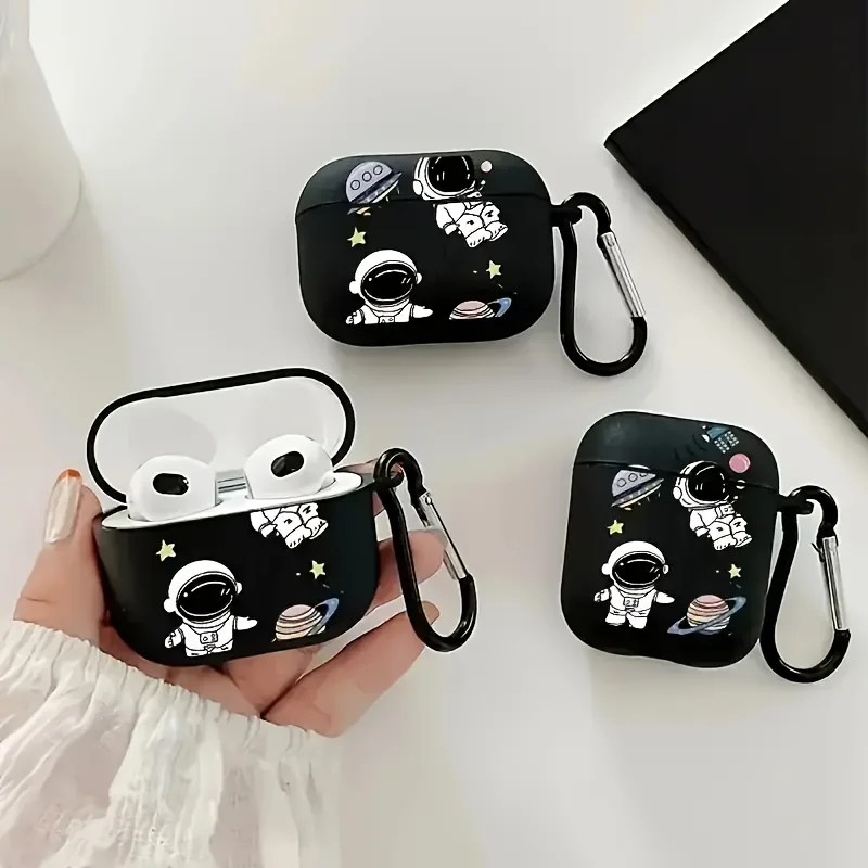 Astronaut and Planet Design Earphone Protective Cover For Airpods 3 4 PRO/PRO 2/PRO 3 Anti Drop Matte Texture