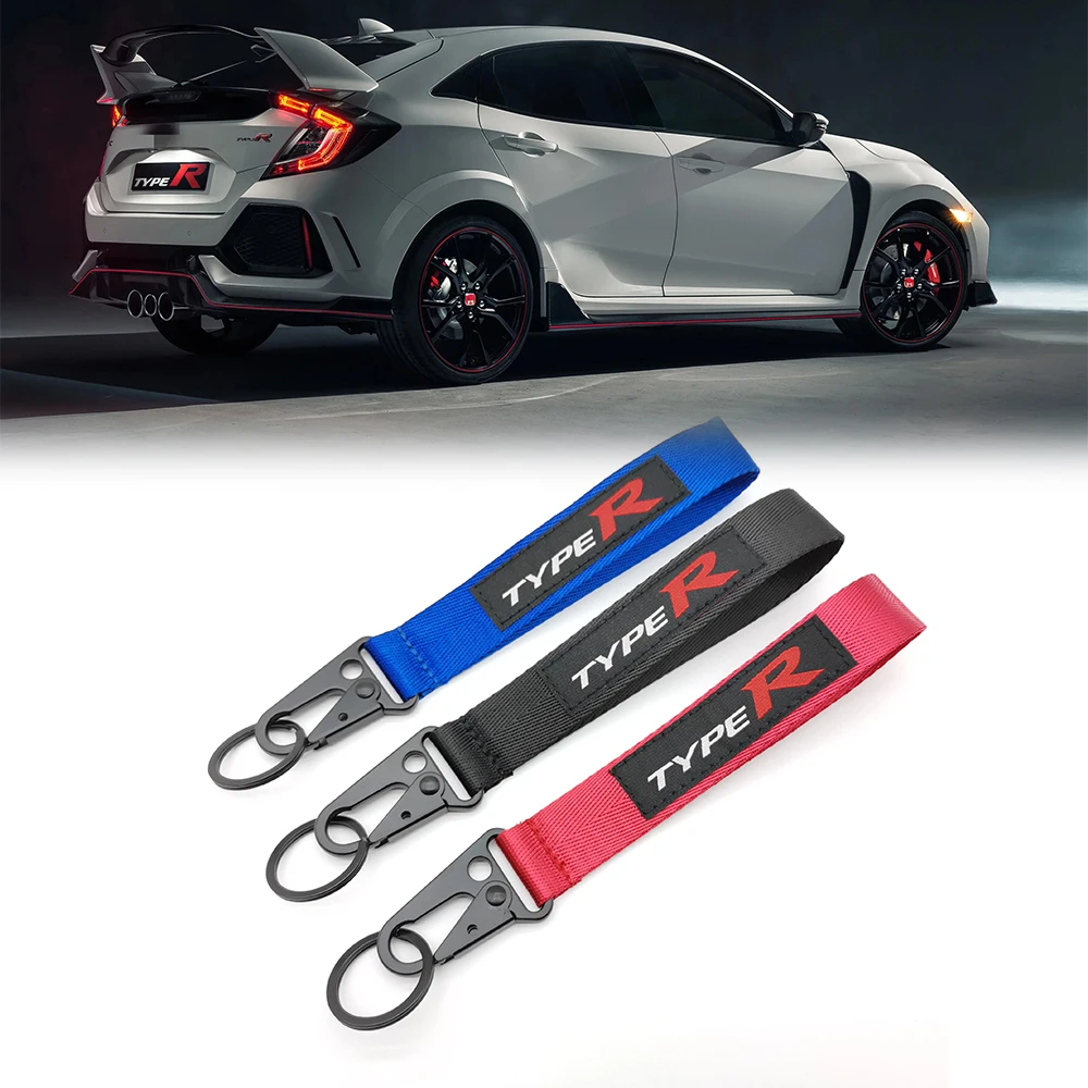 Jdm Keyring TYPE R Lanyard Key Strap Thermoprint Racing Car Motorcycle Keychain Auto Decoration For Men Gift Accessories