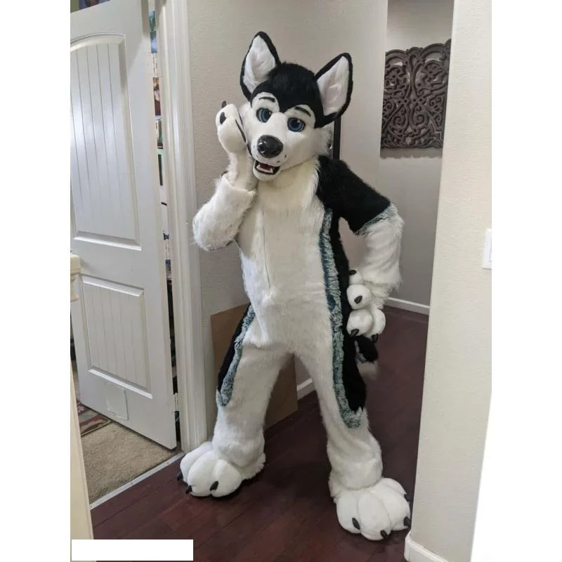 Husky Mascot Clothing High Quality Long Fur