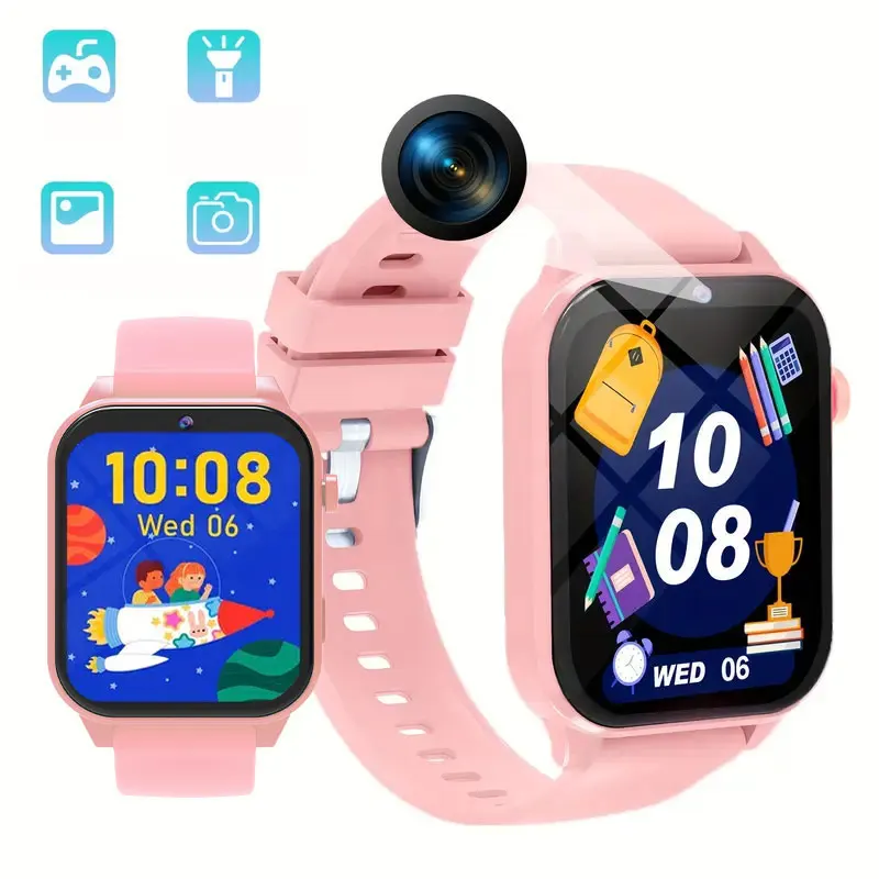 

Unisex Kids Smart Watch, 1.83-Inch Screen with Camera & Growth Photo Album, 18 Built-in Games, Calculator/Calendar/LED Flashligh
