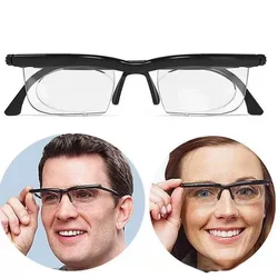 Double Vision Adjustable Degree Reading Glasses Universal Focal Length Correction Myopia Presbyopia Eyeglasses -6d to +3D