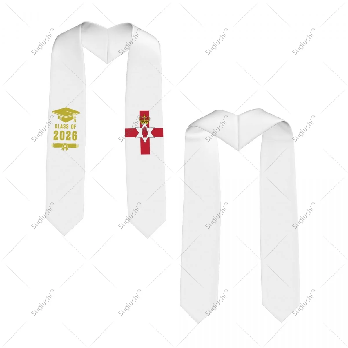 

Northern Ireland Flag Class Of 2026 Graduation Stole Sash Scarf For International Students Proud Ceremony Adult Unisex
