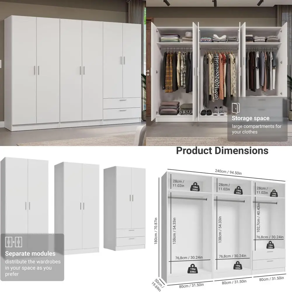 94 White Wooden War…