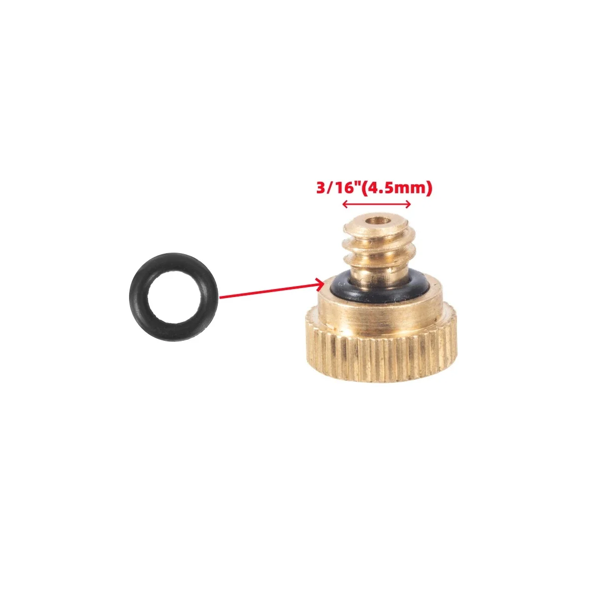 100Pcs Rubber O-ring 4.5mm Special For 3/16