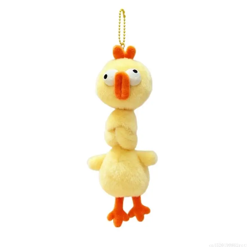 D5BB Long Neck Animal Keychain Charm with Soft Fabric Body for Daily Carry Use