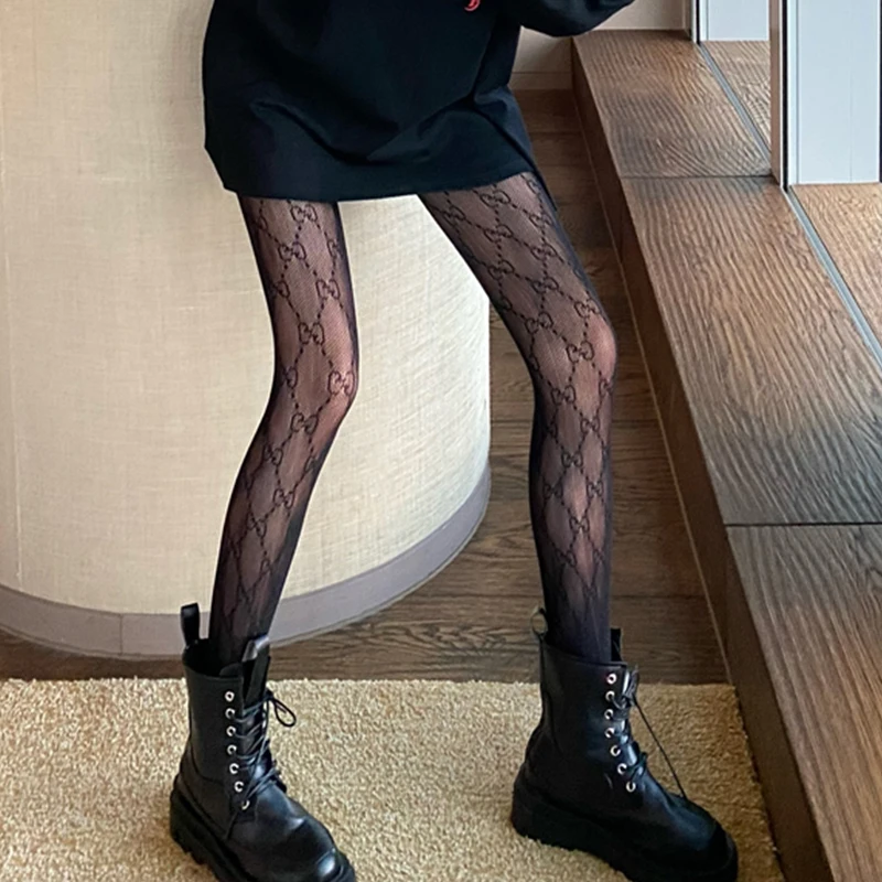 Sexy Hollow out Tights Women's Spring Autumn Thin Net Stockings Elastic Prevent Snagging Footless Tight Fit Outerwear Meat St...
