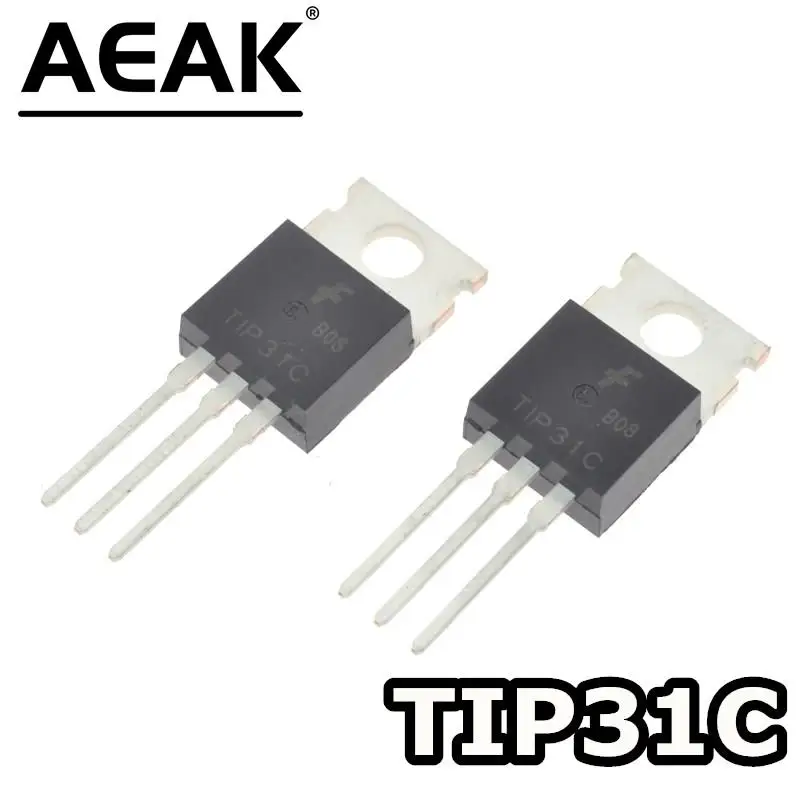 AEAK 10PCS TIP31C TIP32C 100Vdc TO220 TIP31 TO-220 new and original IC  POWER TRANSISTORS COMPLEMENTARY SILICON