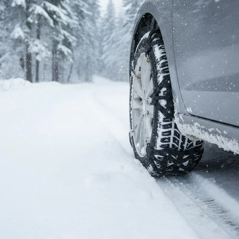 4PCS Strong Against Slip Snow Fetters For 165 245mm Tires SUV Car Permanent Rubber Winter Road Pull Grip D7YA