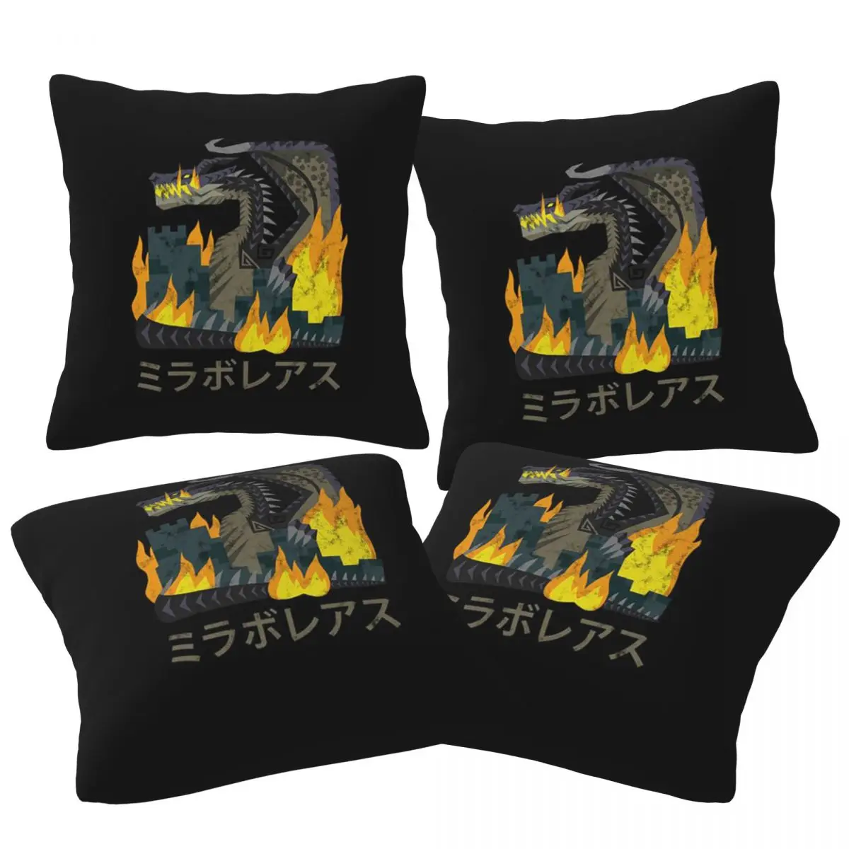 

Monster HunterWorld Iceborne 4 шт. квадратная наволочка наволочка декоративная наволочка для дома спальня автомобиль