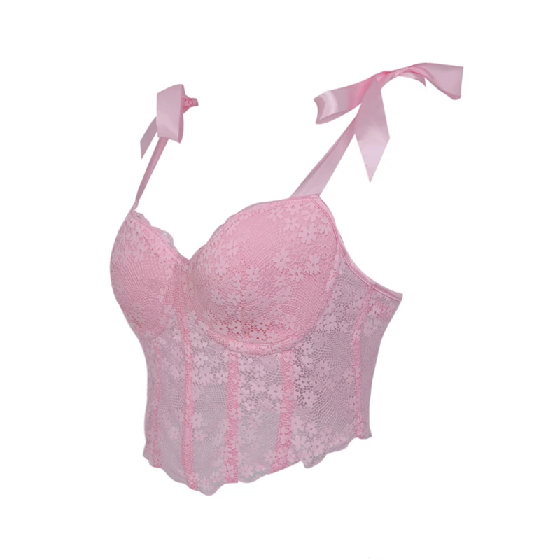 

Женский корсет-топ: сексуальный французский черный полупрозрачный бюстгальтер на косточках, сетчатый бюстье-жилет для вечеринок, корректирующее белье