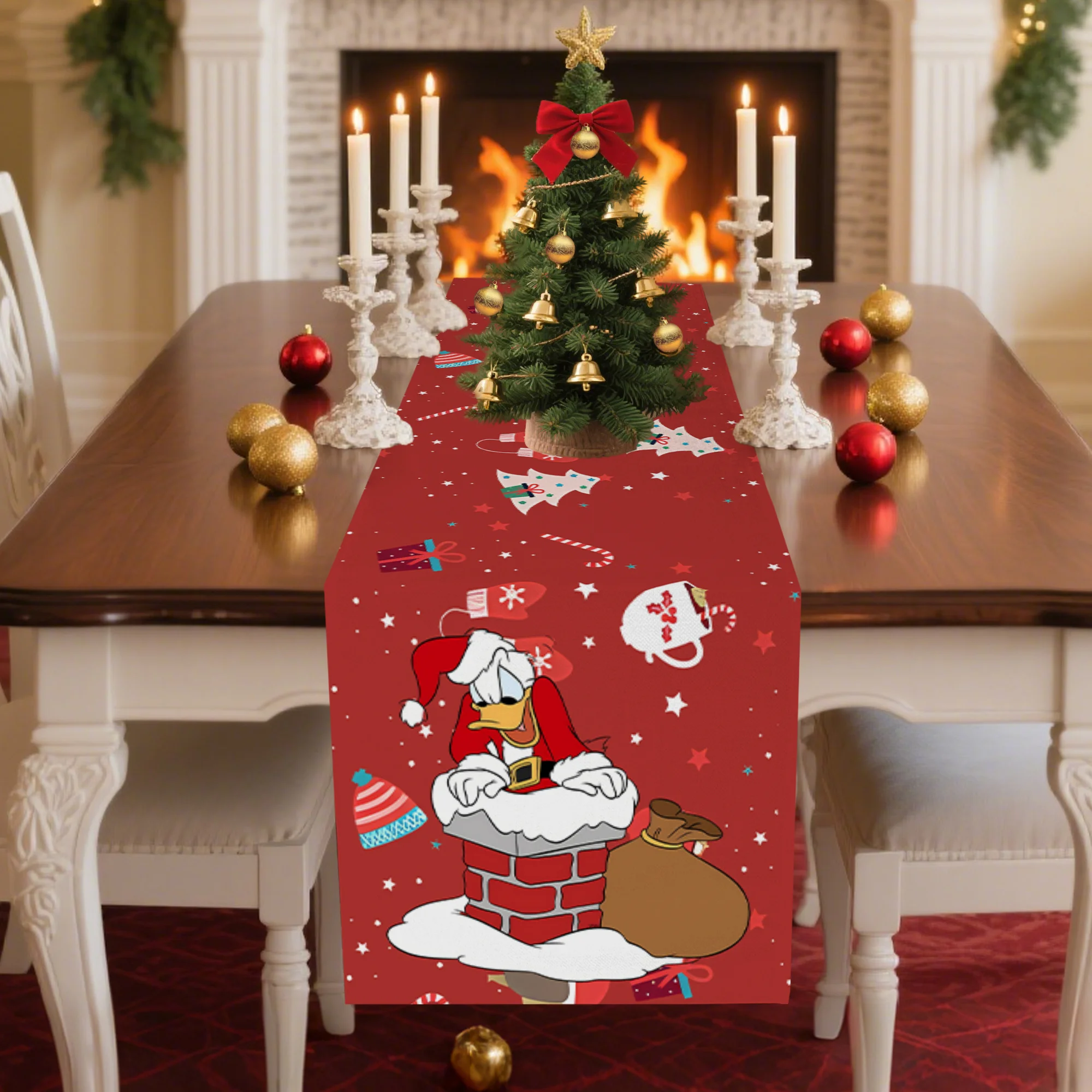 قطعة واحدة من مفرش طاولة ديزني ديزي داك، مناسب لوجبات العطلات، ديكور المنزل، المطاعم، غرف المعيشة، مكاتب المكتب، عيد الميلاد #2