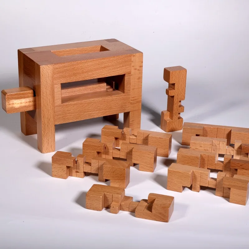 Wooden 3D Puzzles Nine Link Unlock Brain Educational Games Child Educational Toy Unlock Puzzle Toys Children Birthday Gifts