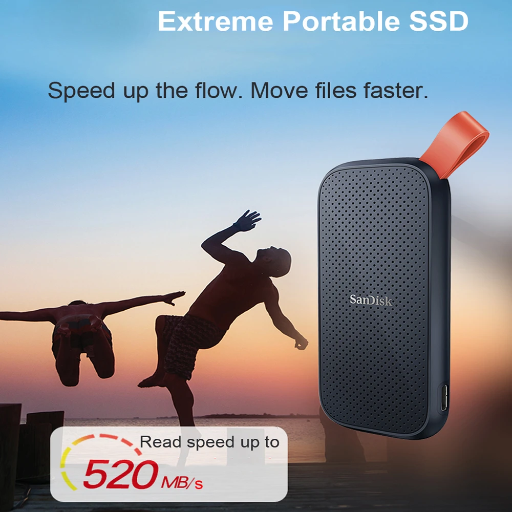 Disque Dur Externe Extreme Portable E30 SSD 480 go, 1 to, 800 mumental, USB 3.2 Type-C, 2 to, pour Ordinateur Portable