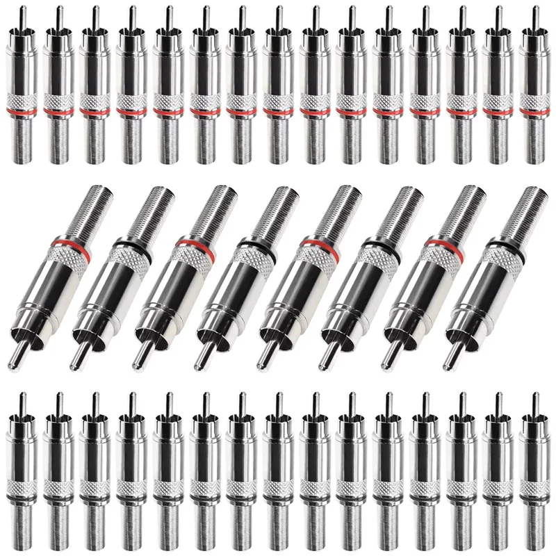 4/8Pcs RCA Weld Male Plug RCA Plug Socket with Spring Solder Connector for AV Audio Video Adapter