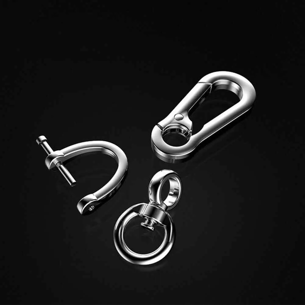 

Spring Keychain Climbing Hook Car Keychain Simple Strong Carabiner Shape Keychain Accessories Zinc Alloy Keychain