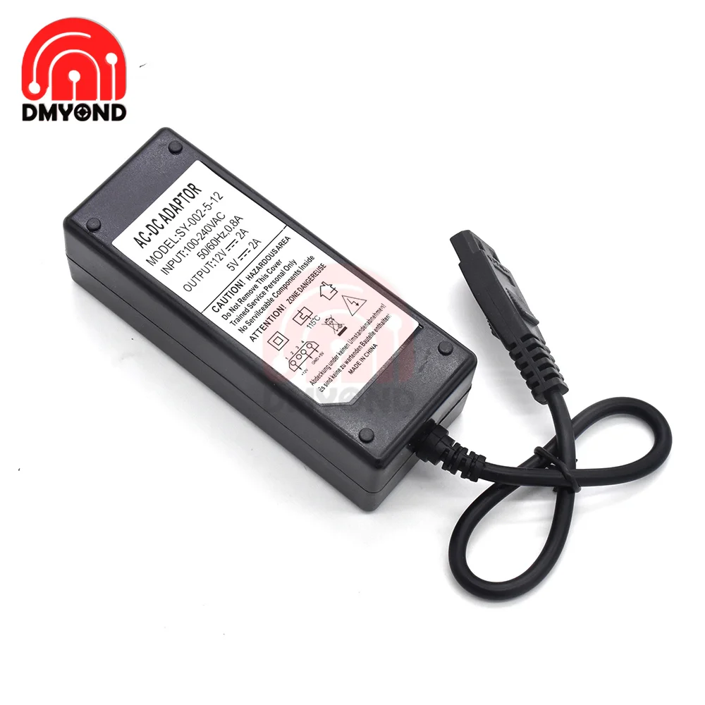 12V 5V 2A USB to IDE SATA Power Supply Adapter AC 100-240V 50-60HZ Adapters Converter Cable for H-DD/Hard Drive/CD-ROM