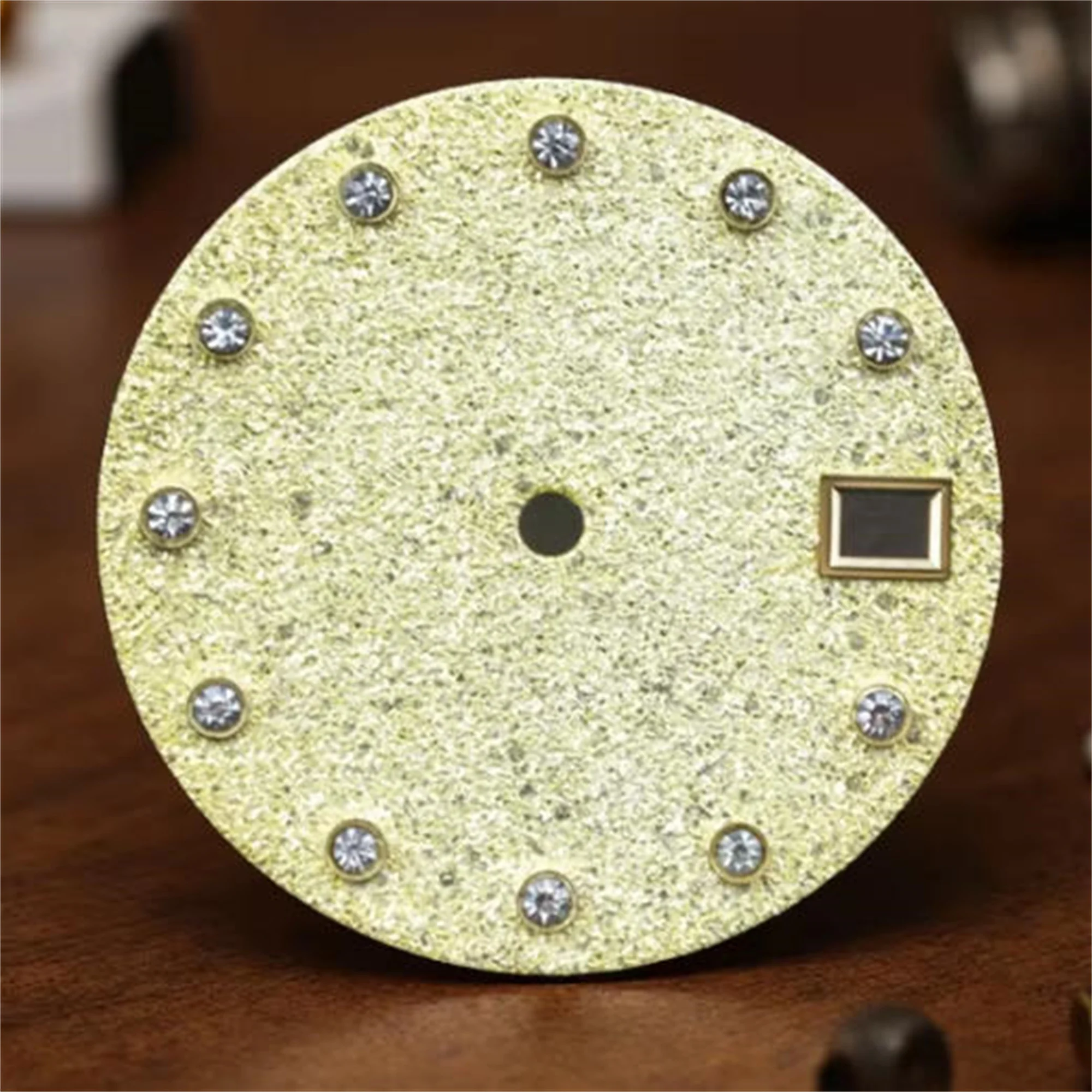 

28.5mm Non-Luminous Diamonds Dial Watch Face Mens NH35 Dial For NH35 Automatic Movement Modified Watch Accessories Replacements