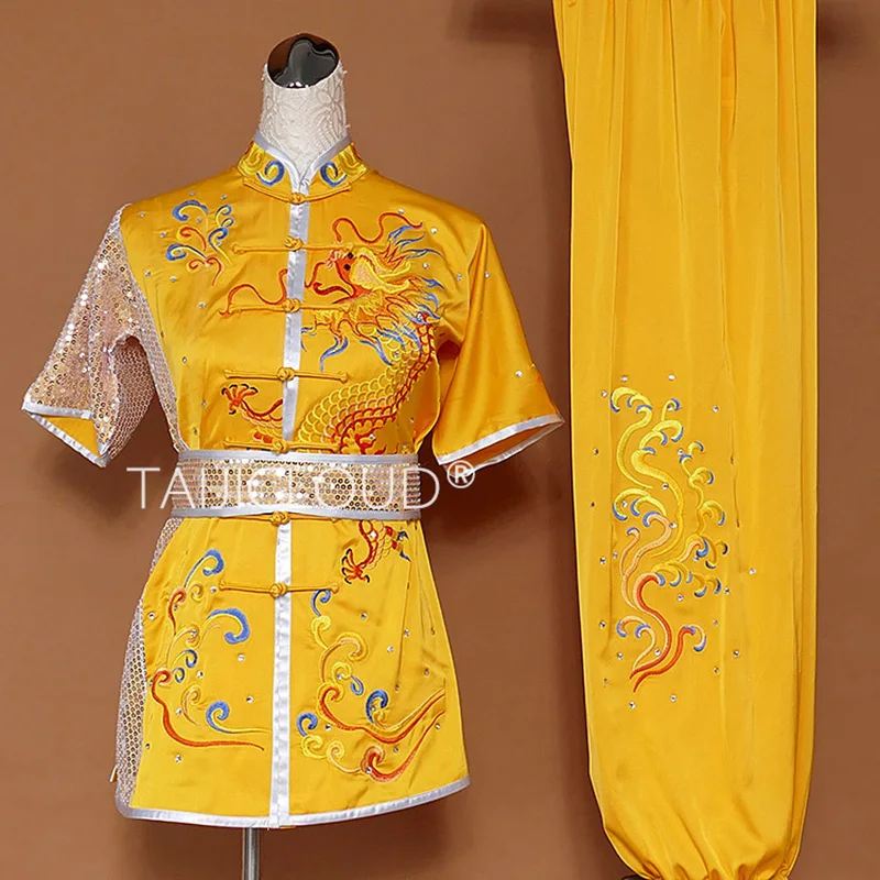 Embroidered Martial Arts Uniforms for Performance and Practice, Long Fist and Southern Fist, Custom-Made for Men and Women