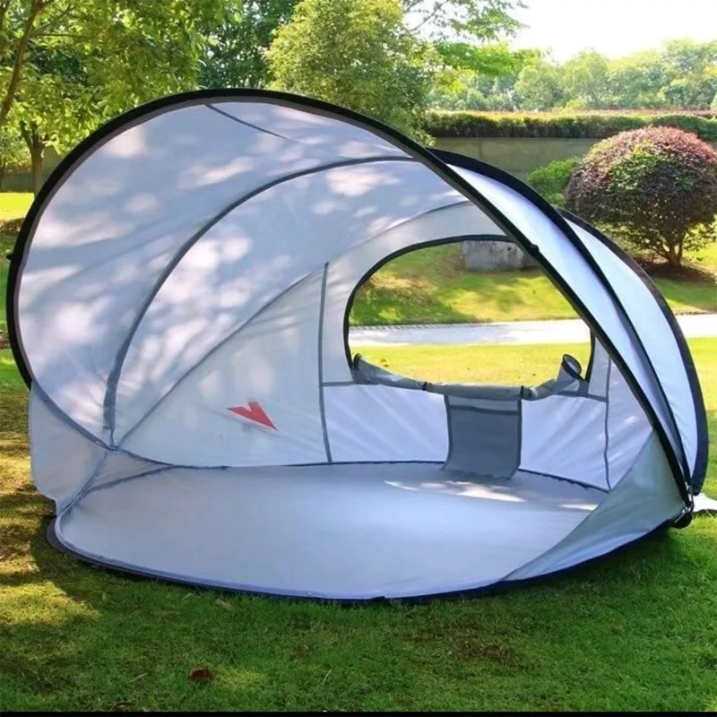 

Quick opening fully automatic beach outdoor Camping BBQ tent 2-3 people, simple sunshade and sunscreen fishing park leisure tent