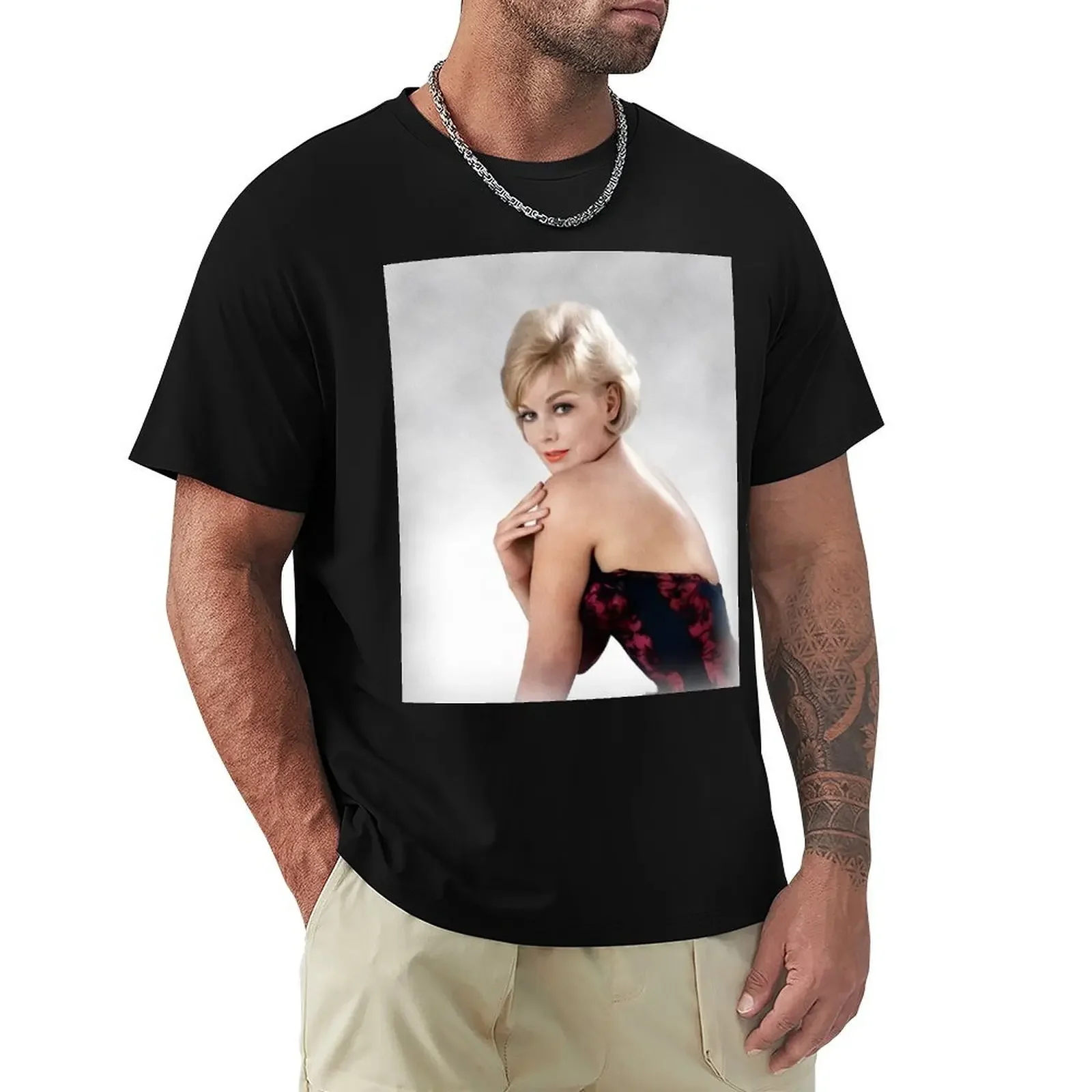 Kim Novak, Actress T-Shirt plus size clothes basketball graphic tees mens white t shirts