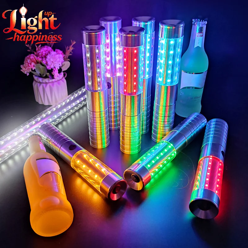 Rechargeable LED Strobe Baton Flash Stick Electronic Sparkler Champagne Bottle Service Sparklers For Bar Club Party Effect Lamp