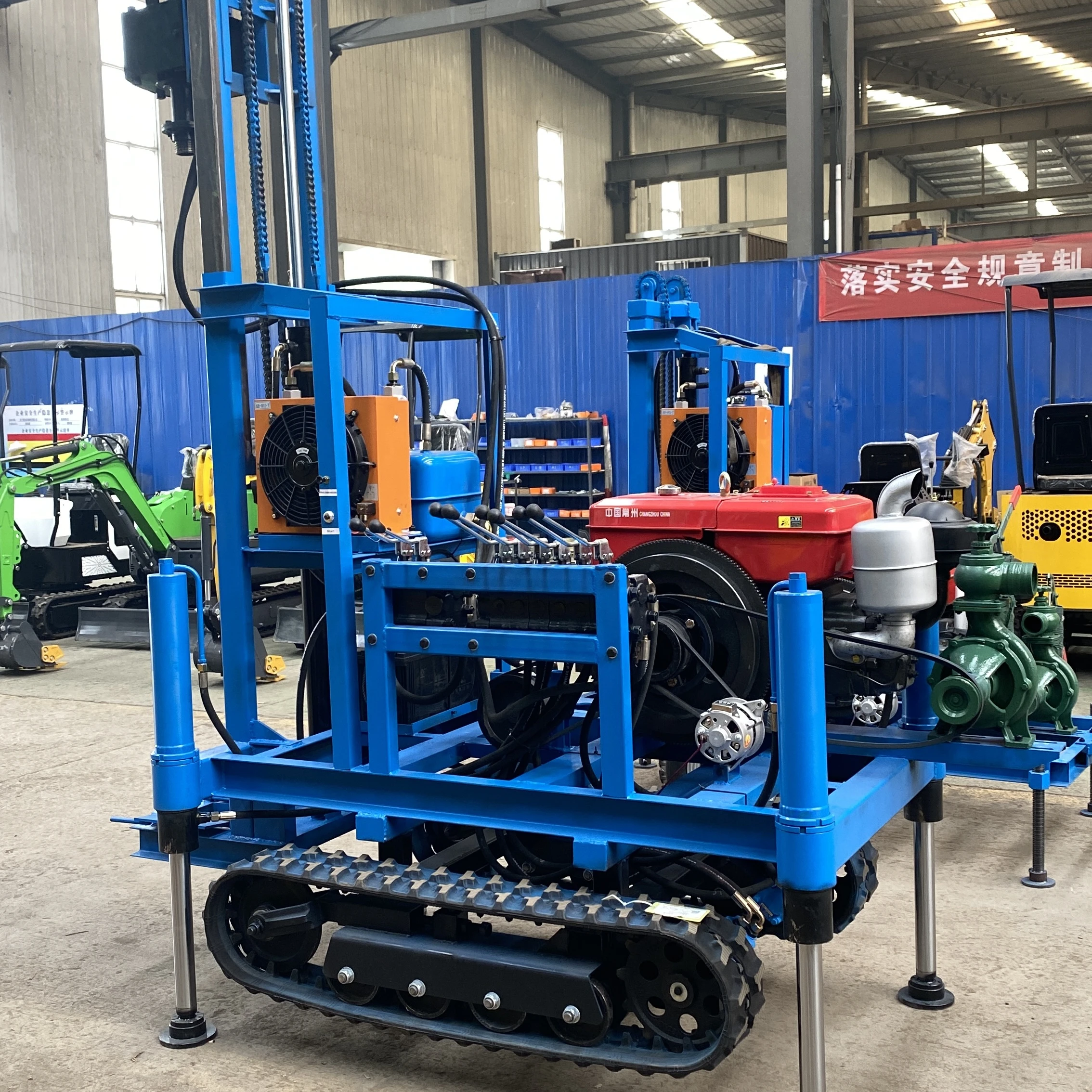Factory Hot Sale Water Well Drilling Rig 100 Meters Deep Wheeled Water Well Drilling Rigs Underground Water Rig Drilling Machine