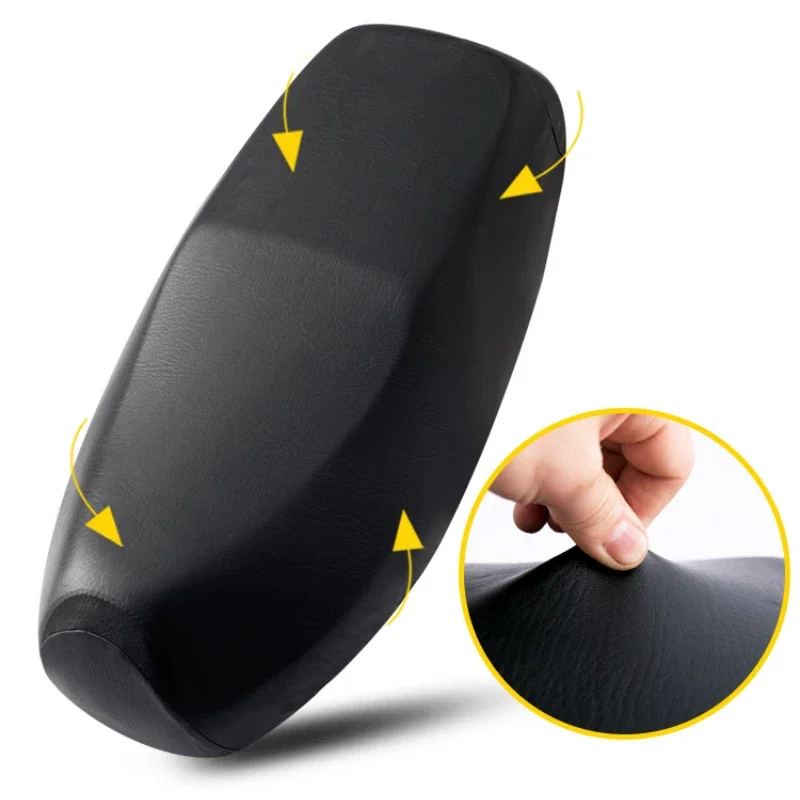 Universal Motorcycle Electric Vehicle Leather Seat Cover Four-Season Waterproof Sun-Proof Heat-Insulating PU Cushion