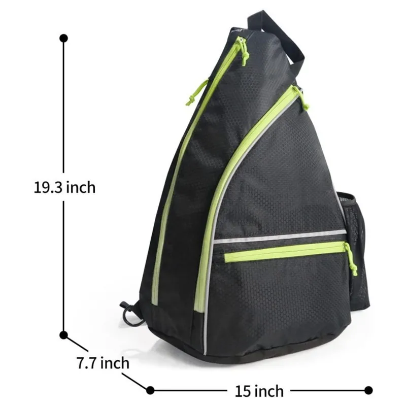 Portable Pickleball Bag Unisex Tennis Backpack Adjustable Strap Pickleball Padel Bag Fence Hook Large Capacity Safety Pocket Bag
