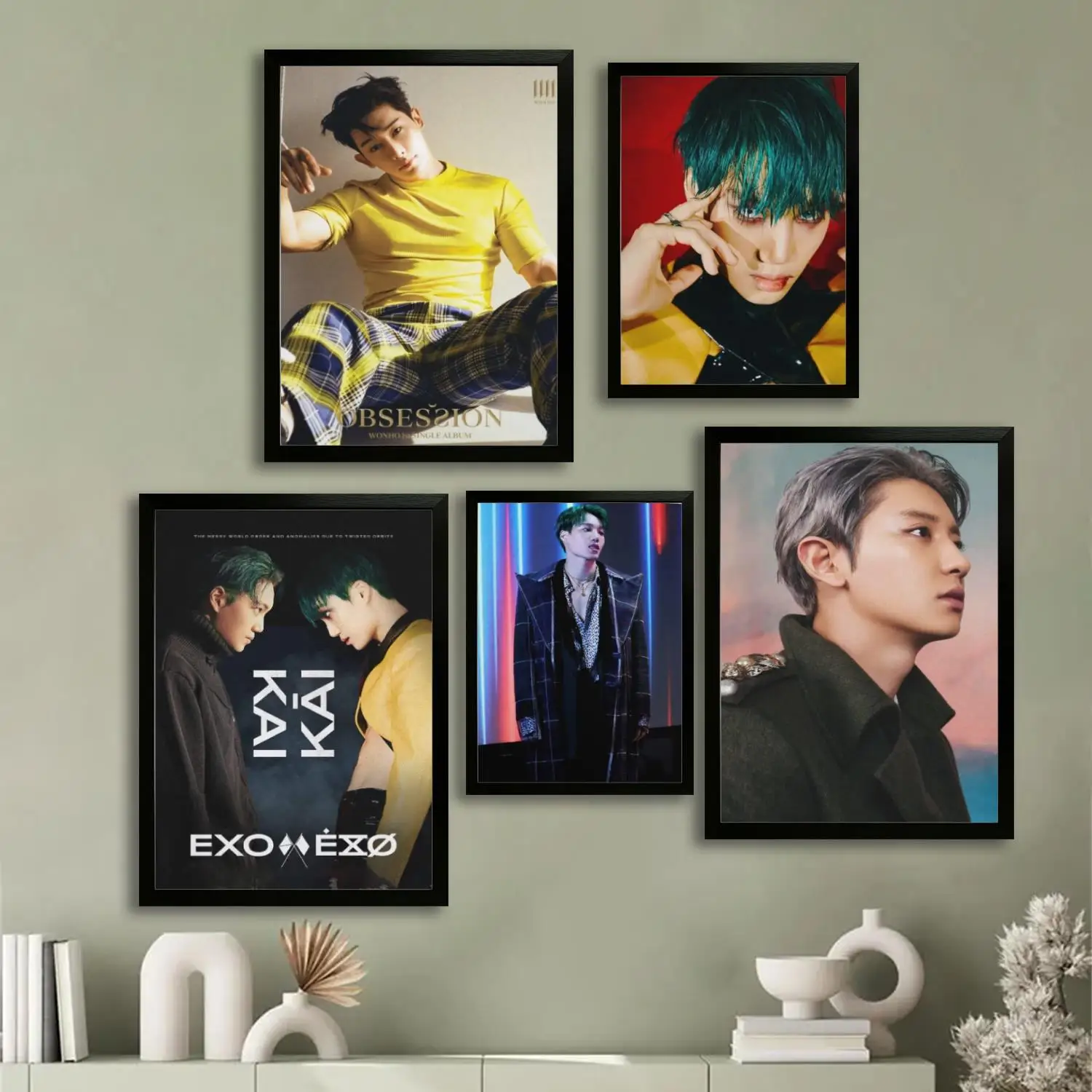 exo obsession album singer Canvas Art Poster and Wall Art Picture Print, Modern Family Bedroom Decor Posters,Decorative painting