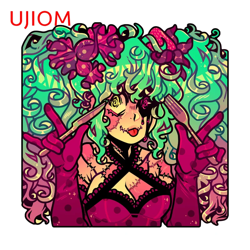 UJIOM Popular Fanart Cartoon Devil Girl Wall Sticker Scratch Proof Surfboard Murals Decal Suitable For Window Vestibulec Decor