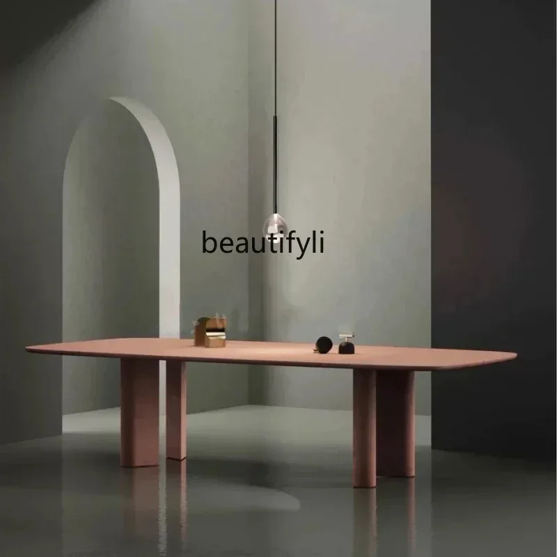 

LXMinimalist solid wood long table light luxury creative desk fashion negotiation table art workbenchSSS