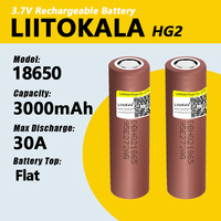 Hot LiitoKala New Original 3.7v 18650 HG2 3000mAh Lithium Rechargeable Batteries Continuous Discharge 30A For Drone Power Tools