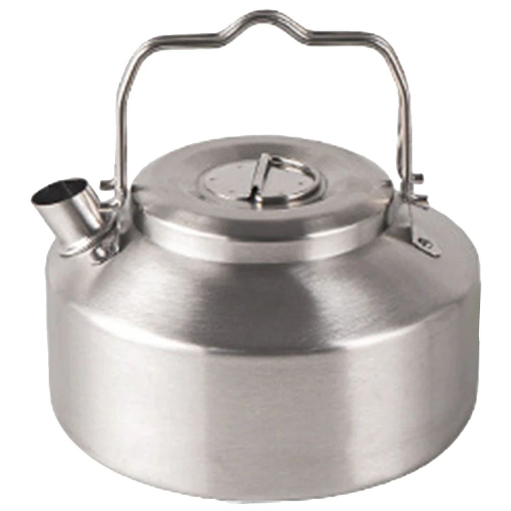 

Whistling Portable Stovetop Kettle Camping Tea Pot Outdoor Accessories Compact Water Pot Boiling Soup Noodles Stainless Steel