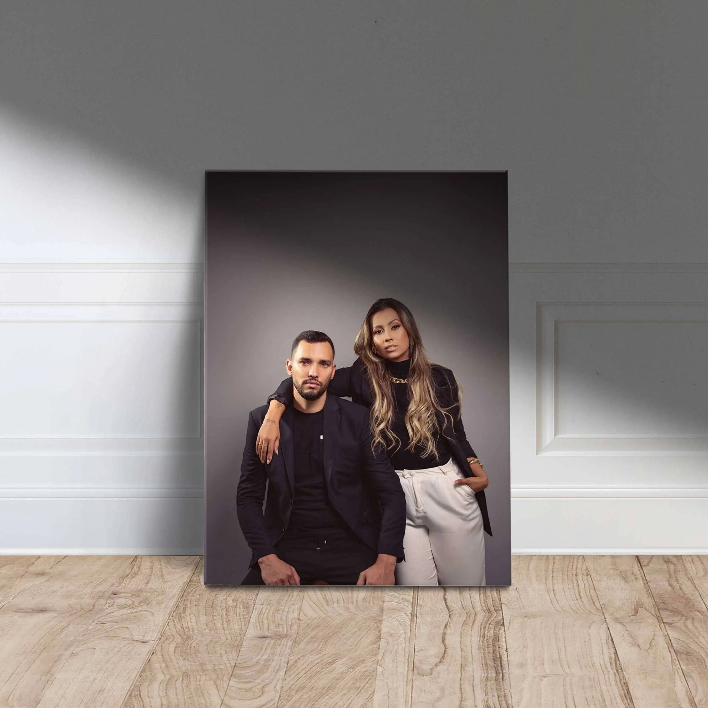Custom Couple Portrait Canvas Print, Upload Your Photo Personalized Family Wall Art, Unframed Custom Photo Print Home Decor Gift