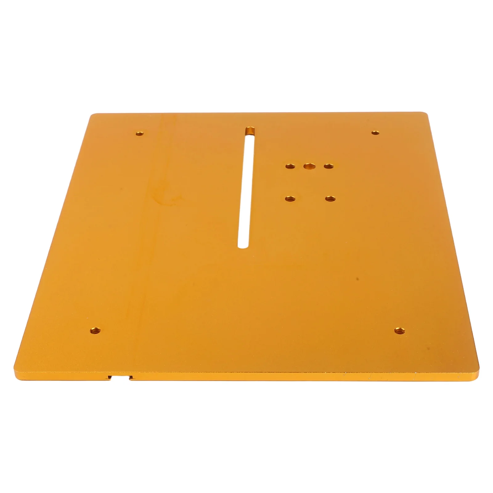T60 Aluminum Router Table Insert Plate 240x200x6mm Yellow Alloy Panel For Woodworking Engraving Machine Table Saw Accessories