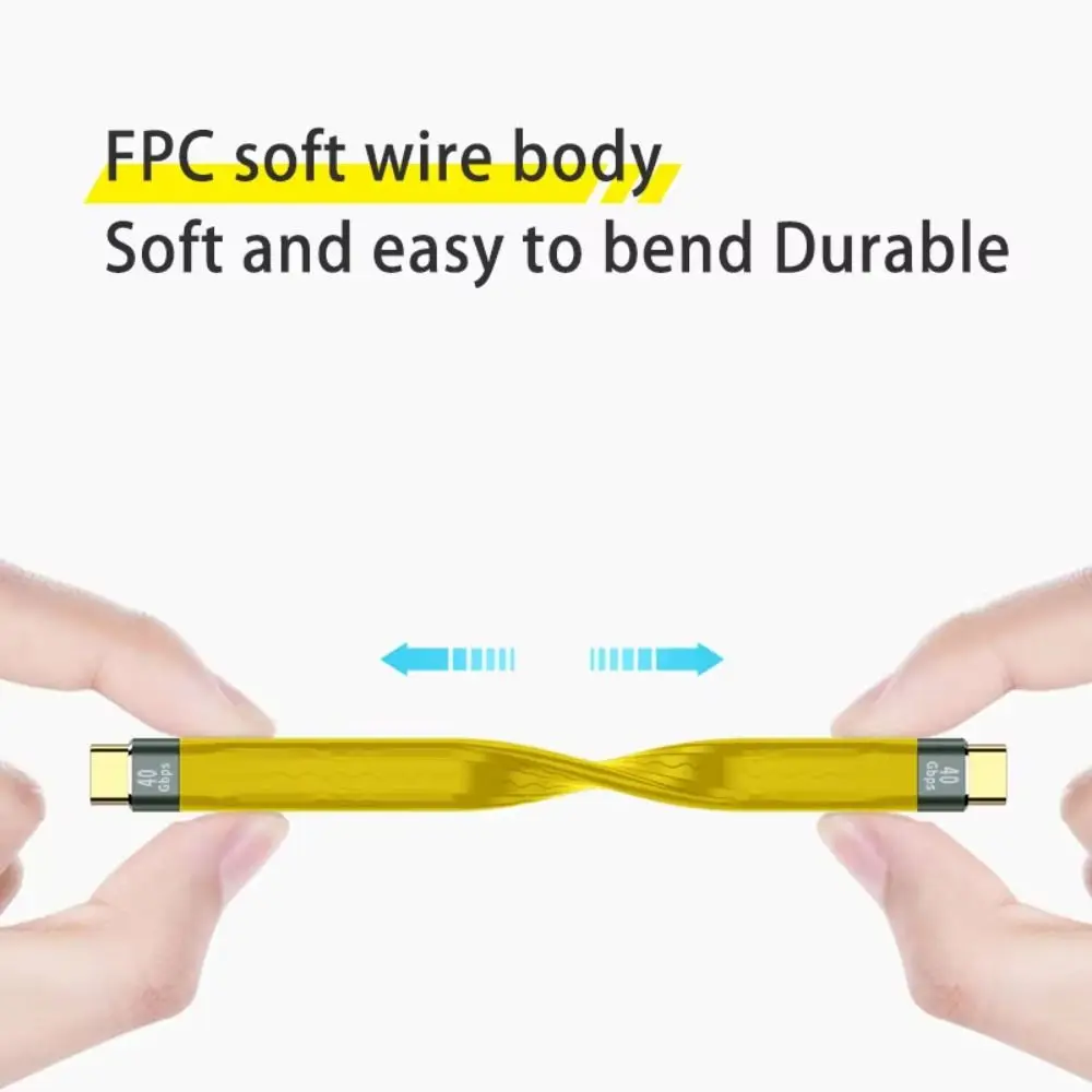 Type C naar C snellaaddraad USB mannelijk naar mannelijk/vrouwelijk snellaadkabel 13,8 cm zachte PD-oplaaddraad
