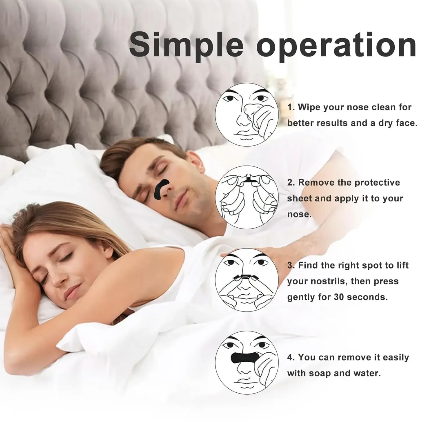 Nasal Breathing Dilators Starter Kits,Anti-snoring Nasal Strips,Magnetic Nose Strips,Increase Sports Air Improve Sleeping view 4