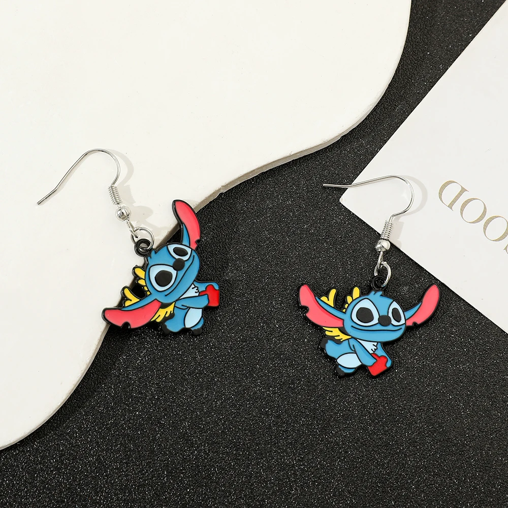 الإبداعية غرزة ملتوي الأقراط الكرتون الغريبة الحيوان تصميم بديل الأزياء والمجوهرات لطيف مضحك الأقراط هدية للفتيات