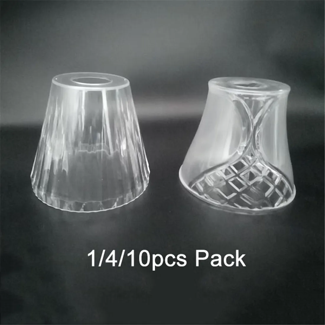 

Clear Frost D13xH12cm E27 Acrylic Lamp Shade Replacement, 42mm Opening E26 Plastic Ripple Lampshade Cover for Wall Sconces