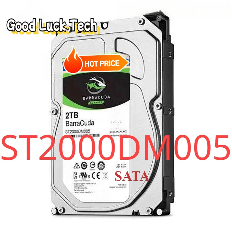 

For Sea-gate Barracuda ST2000DM005 2TB Hard Drive - Internal, 5400rpm, 3.5", SATA 6Gbp/s, 256MB Cache,190MB/s Data Transfer Rate