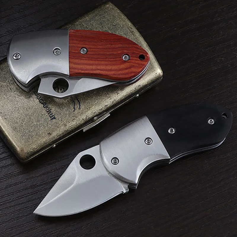 MINI Folding Knife High Hardness D2 Handle Express Pocket Knife EDC Outdoor Tool KeyPendant Knifves