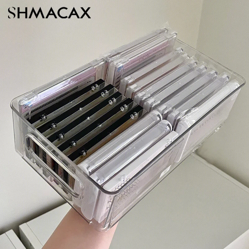 Transparente Multi Tamanho Cílios Falsos Caixa de Armazenamento, Eyelash Extension Tool Organizer, Lash Lift Acessórios, Office Desk