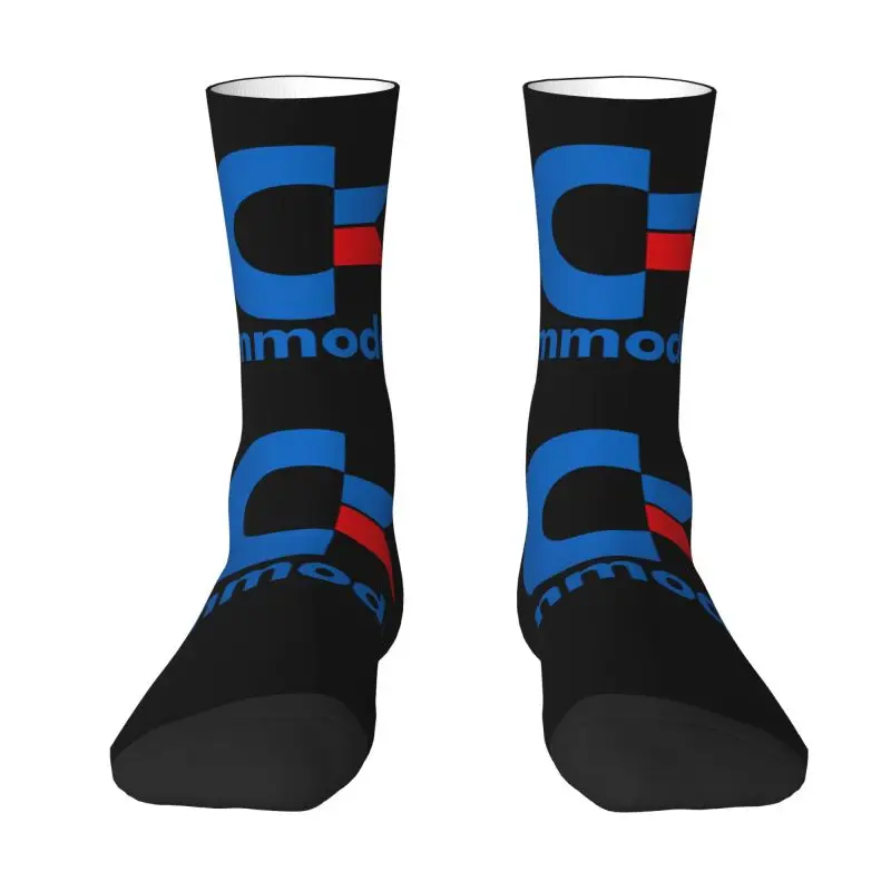 

Custom Cute Men's Gamer Commodore Computer Logo Retro Cool Fun Dress Socks Unisex Comfortable Warm 3D Print Geek Nerd Crew Socks