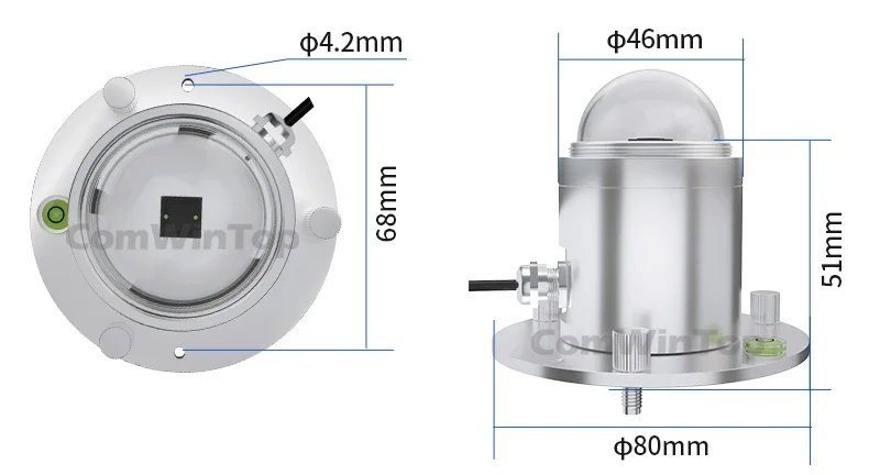 0-5V/0-10V/4-20MA/RS485 Solar Irradiance Sensor Transmitter Meteorological Outdoor Solar Radiation Detector Sensor