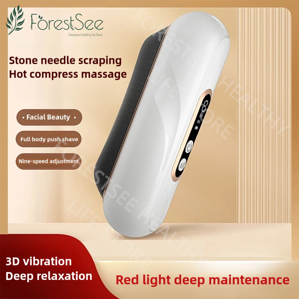 Red Light Electric Intelligent Needle Stone Scraping Board Heating And Stretching Facial Meridian Board Universal Massage Instru